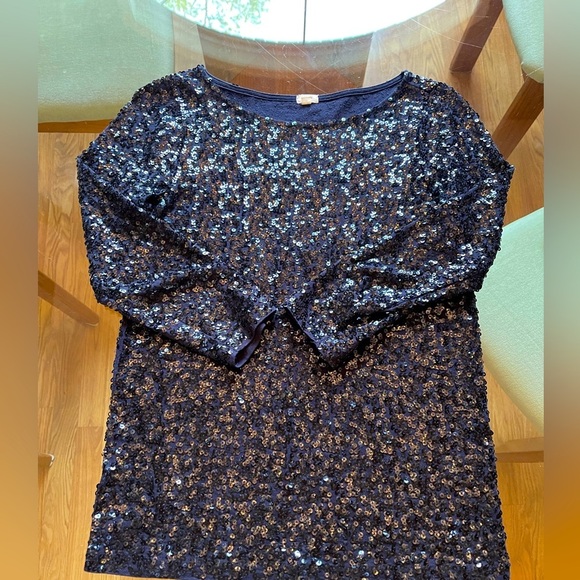 J Crew top all over sequins XS - Picture 1 of 8